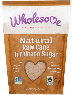 Wholesome Sweeteners Turbinado Raw Sugar (12x1.5 LB)