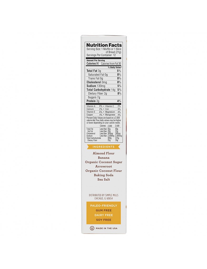 Simple Mills Almond Flour Muffin Mix Banana Gluten Free (6x9Oz)