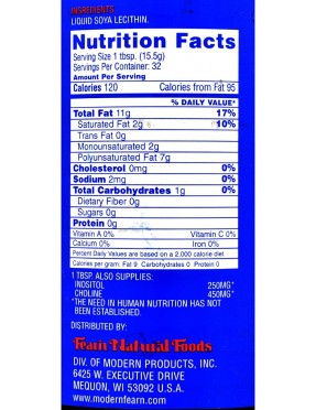 Fearns Soya Food Liquid Lecithin (12x16 Oz)