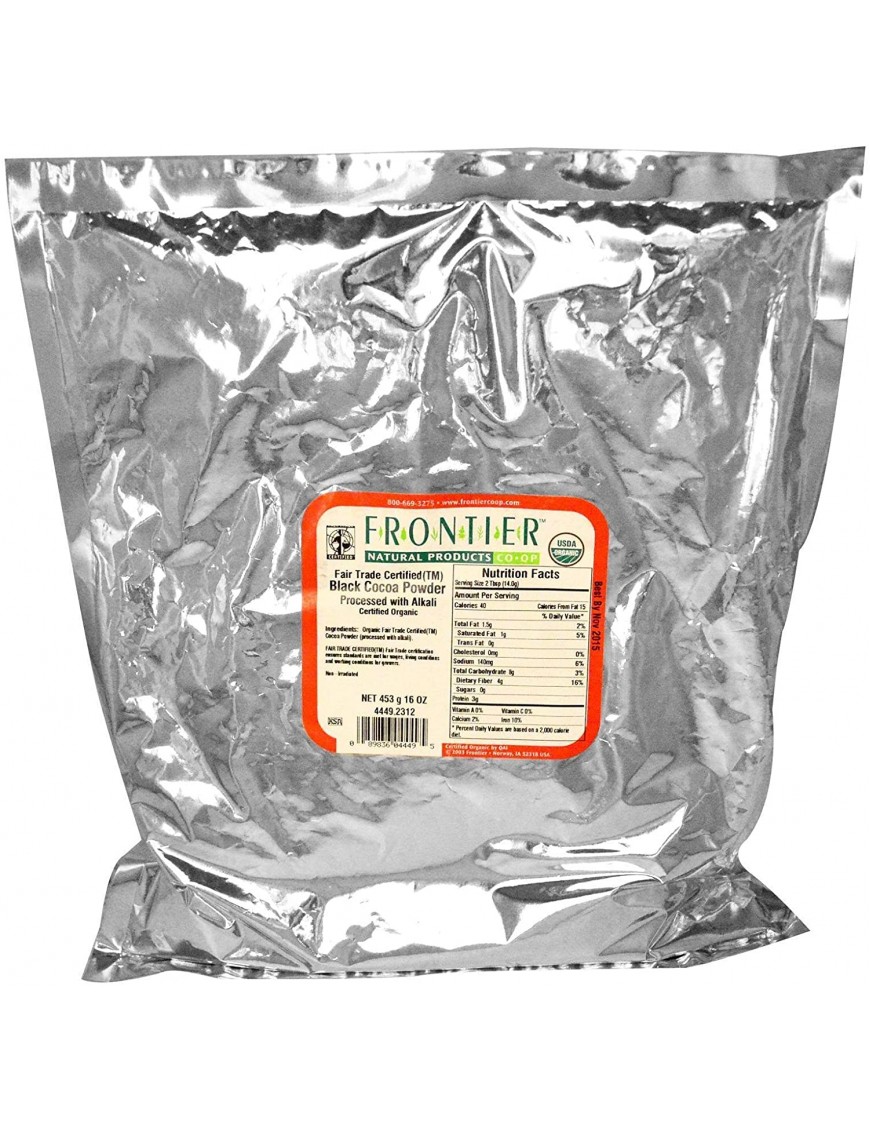 Frontier Natural Products Black Cocoa Powder Organic (1x16Oz)