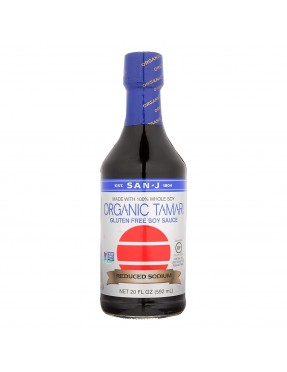 San-J Org Tamari Whole Soy Wheat Free Red Salt (6x20 Oz)