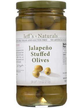 Jeff's Naturals Jalapeno Stfd Olives (6x7.5OZ )