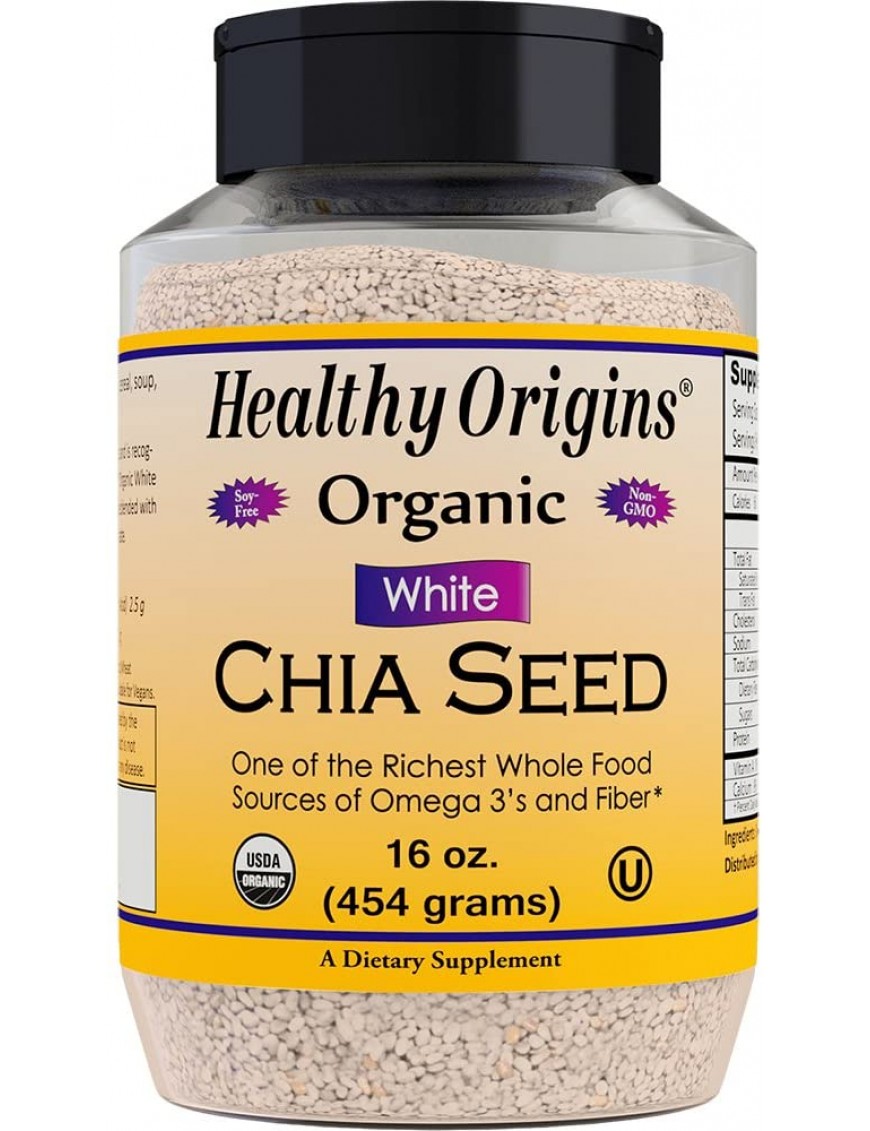Healthy Origins White Chia Seeds (1x16 Oz)