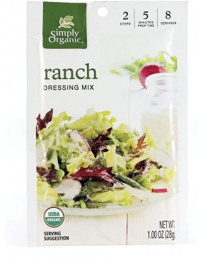 Simply Organic Ranch Salad Dressing Mix (12x1 Oz)