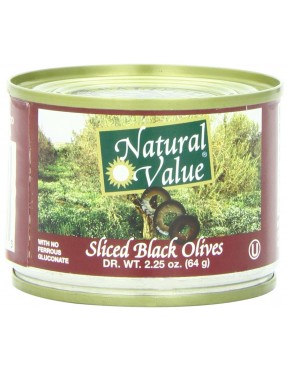 Natural Value Sliced Black Olives (24x2.25Oz)