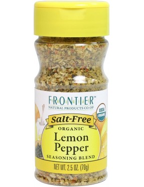 Frontier Natural Salt-Free Lemon Pepper Seasoning (6x2.5 Oz)