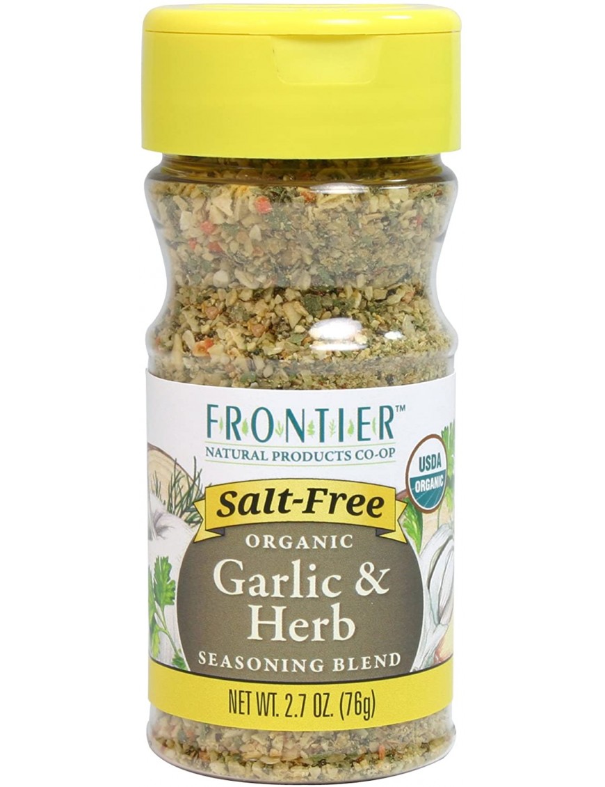 Frontier Natural Salt-Free Garlic & Herb Seasoning (6x2.7 Oz)