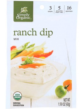 Simply Organic Ranch Dip Mix (12x1.5OZ )
