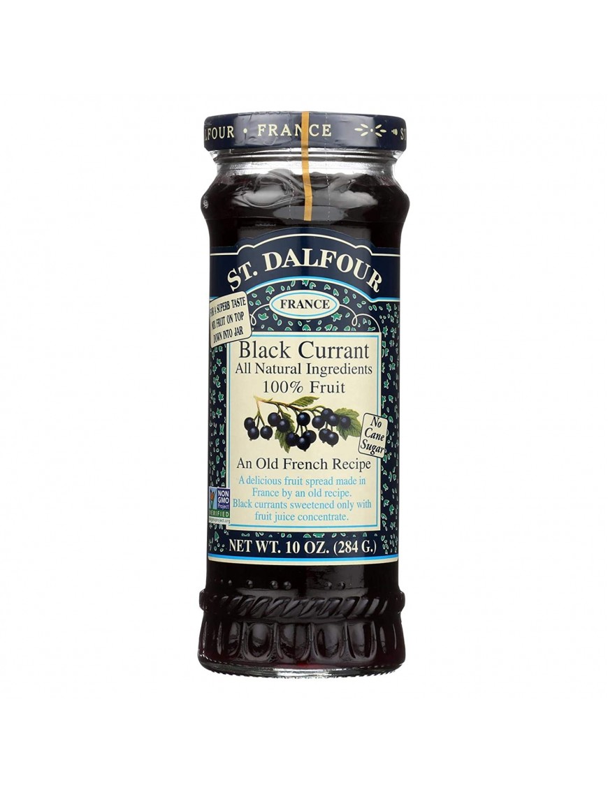 St. Dalfour Black Currant 100% Fruit Conserve (6x10 Oz)
