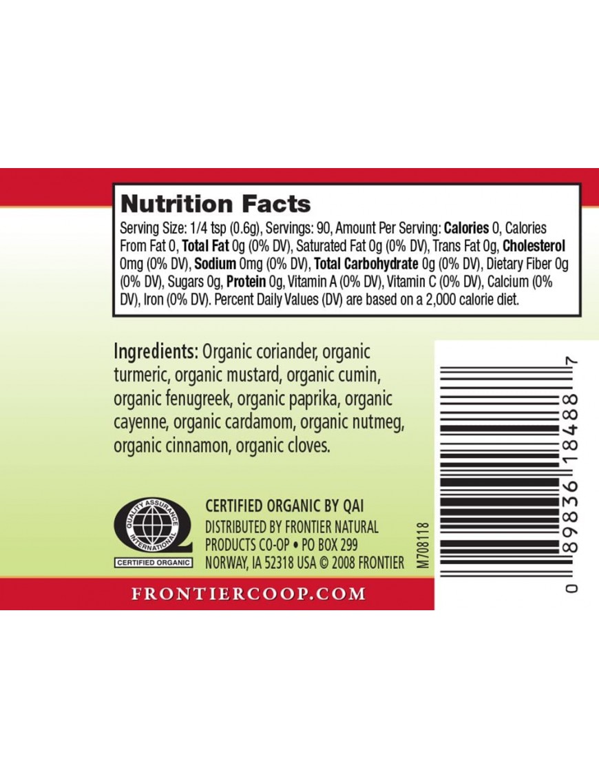 Frontier Herb Curry Powder (1x1.90 Oz)