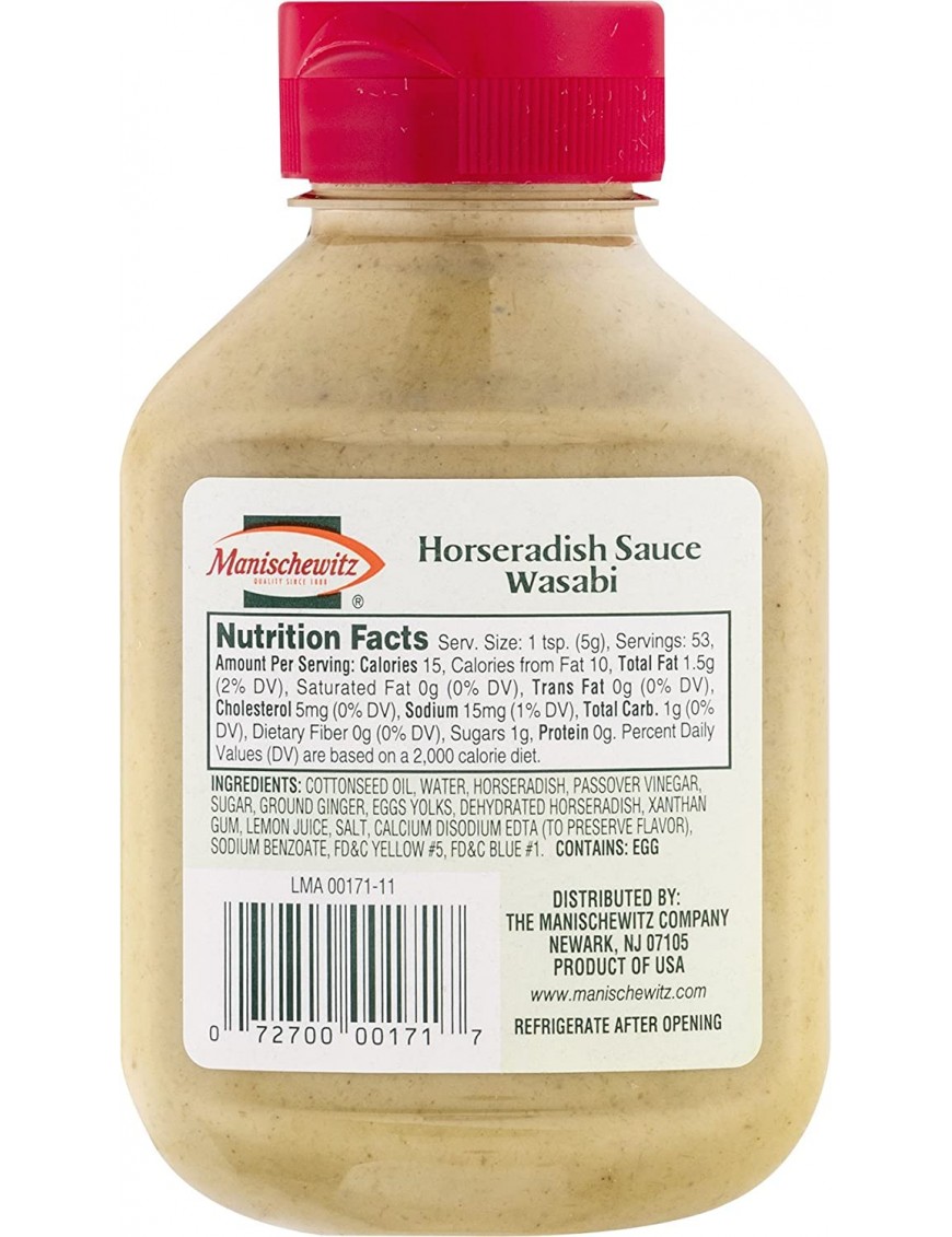 Manischewitz Horseradish Sauce Wasabi (9x9.25 Oz)