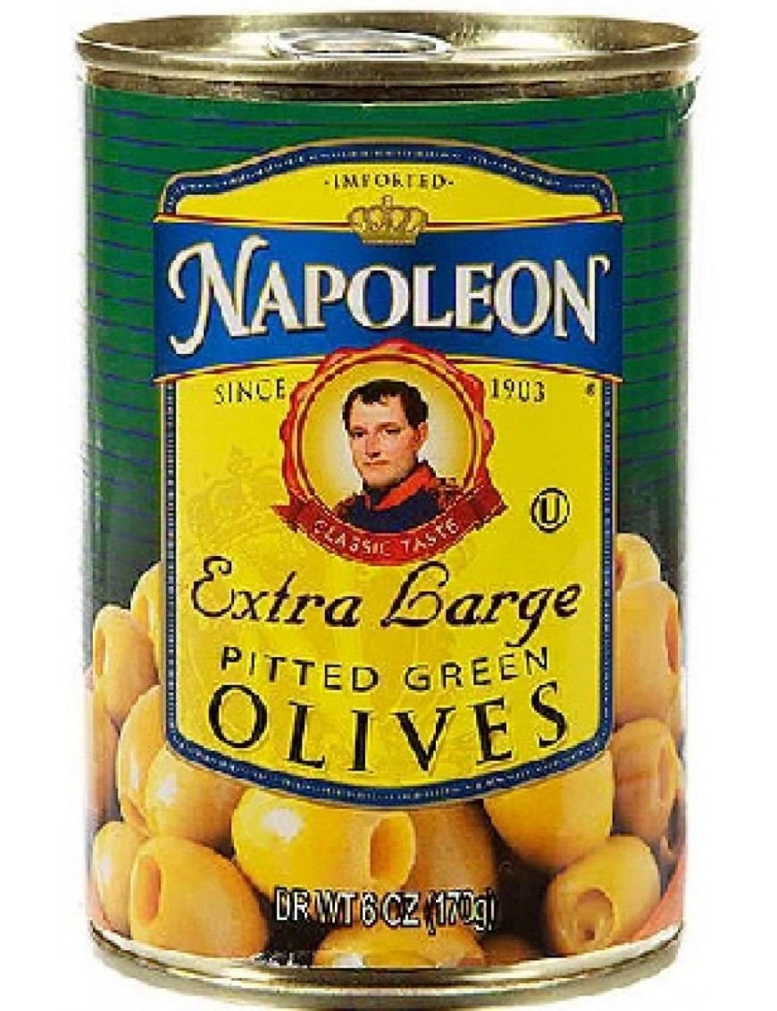 Napoleon Co. Green Pitted Olives (12x6OZ )