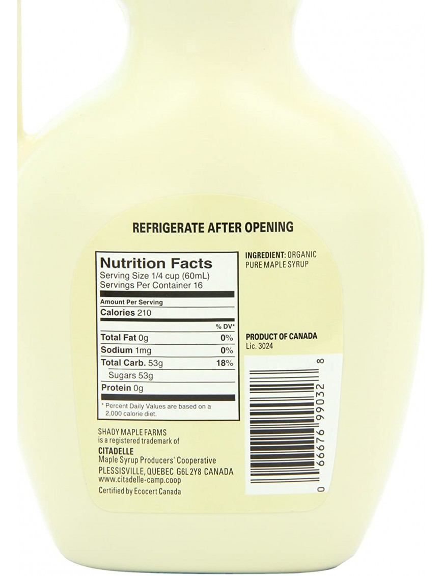 Shady Maple Farms Grade B Maple Syrup Plastic (6x32 Oz)