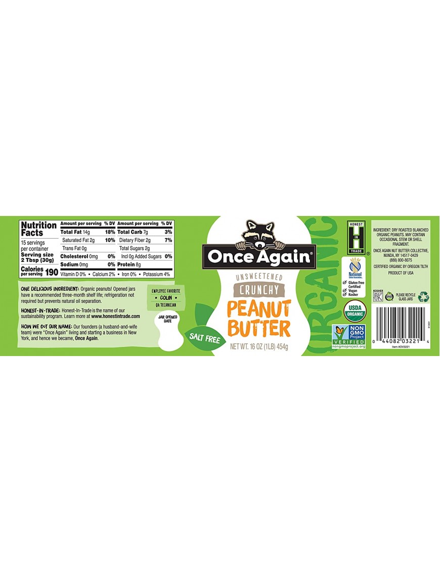 Once Again PButter Crunchy Ns (12x16OZ )