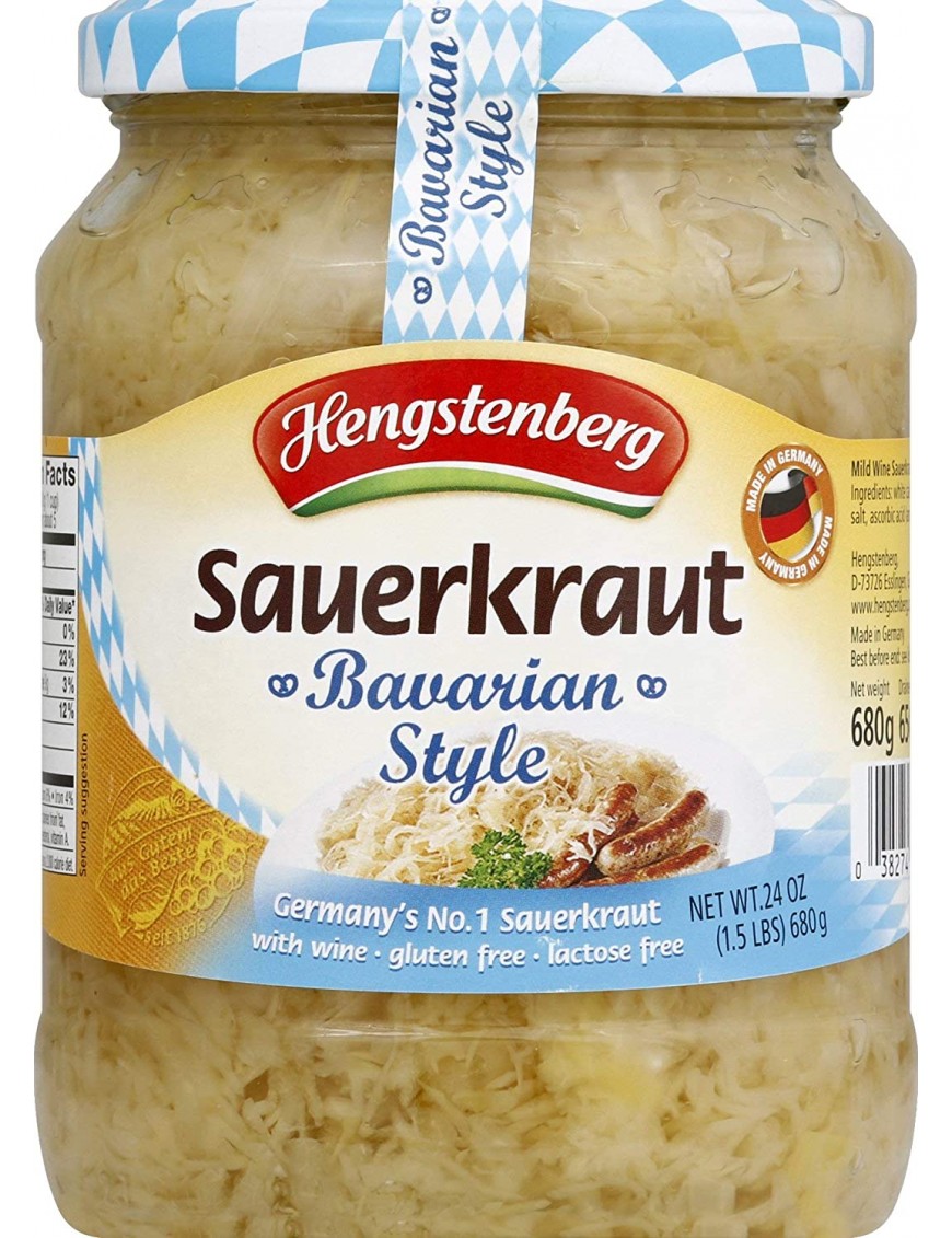 Hengstenberg Bav Sauerkraut/Wine (12x24.3OZ )