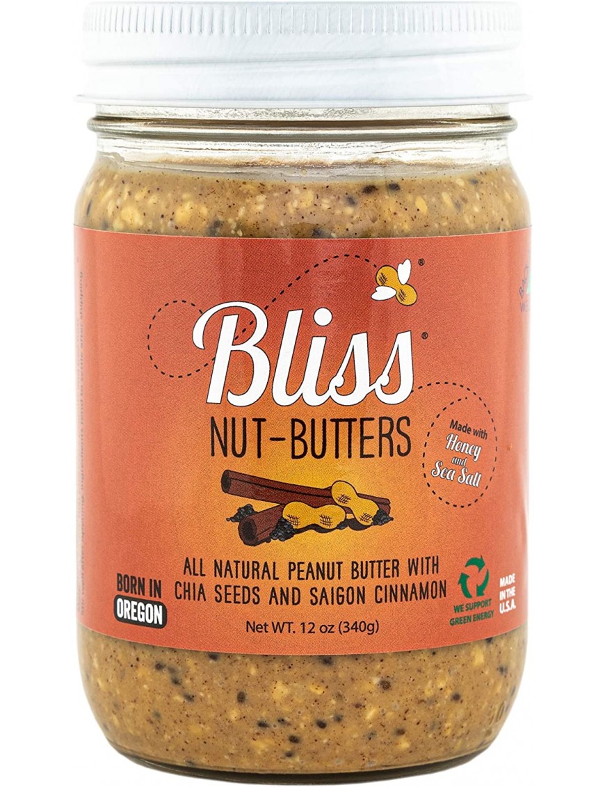 Bliss Cinnamon Chia Seed Peanut Butter (6x12 OZ)