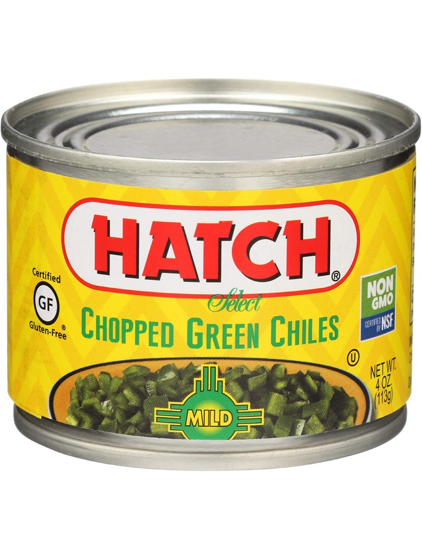 Hatch Farms Peeled Chopped Green Chiles Mild (24x4 Oz)