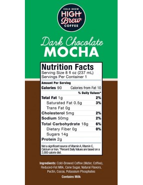 High Brew Coffee Dark Chocolate Mocha (12x8 OZ)