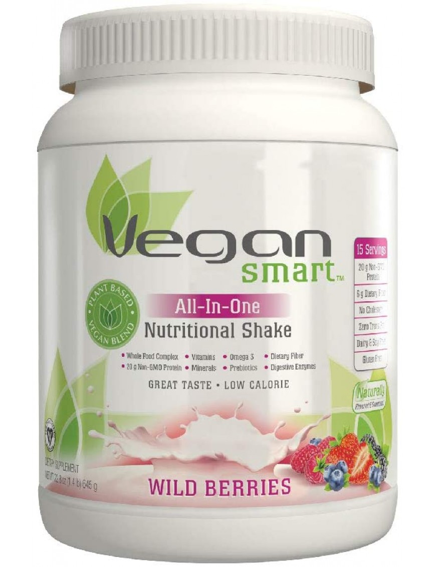 Naturade Nutritional Shake Vegan Smart All In One Wild Berries 22.8 oz