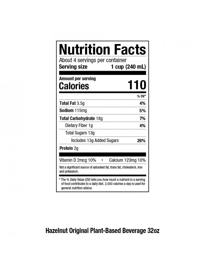 Pacific Natural Natural Nut Hazelnut Beverage (12x32 Oz)