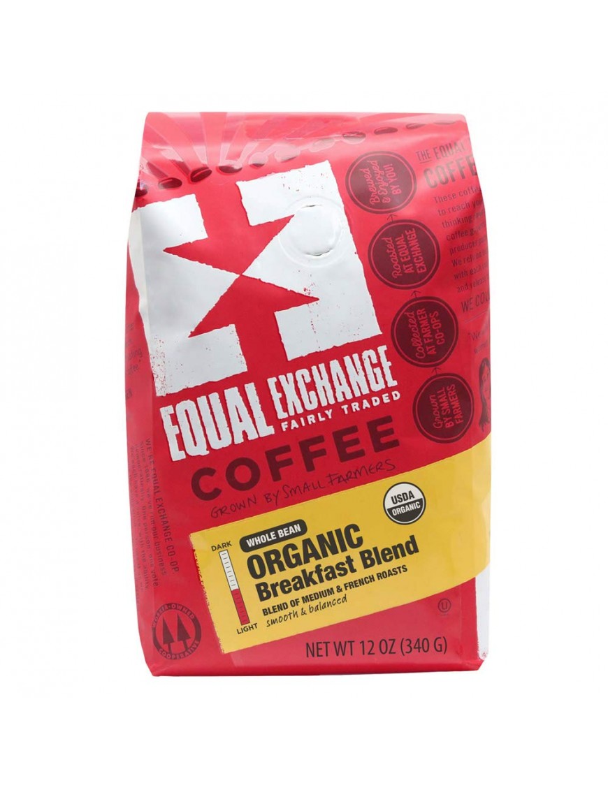 Equal Exchange Breakfast Blend Whole Bean Coffee (6x12 Oz)