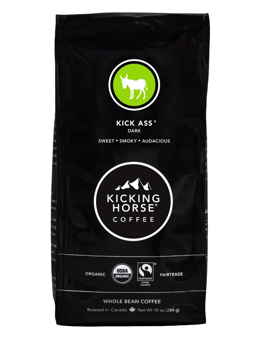 Kicking Horse Coffee Kick Ass Dark Roast Whole Bean (6x10 OZ)