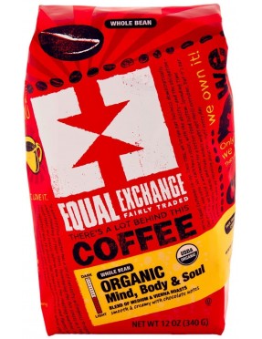 Equal Exchange Mind & Soul Whole Bean Coffee (6x12 Oz)