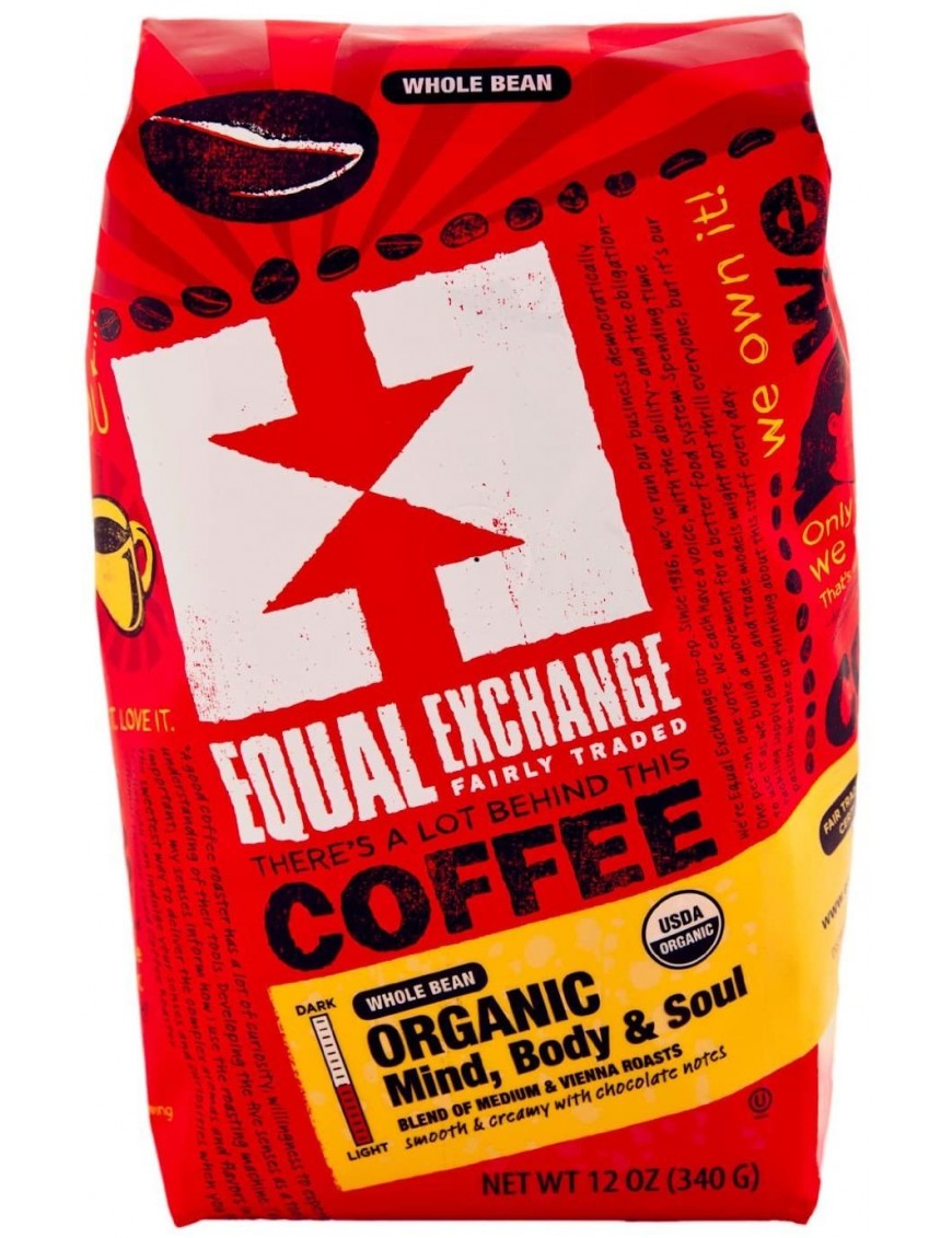 Equal Exchange Mind & Soul Whole Bean Coffee (6x12 Oz)