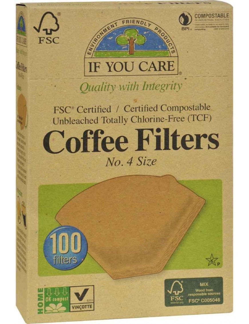 If You Care Coffee Filter #4 Cone Brown Coffee Filter (1x100 CT)