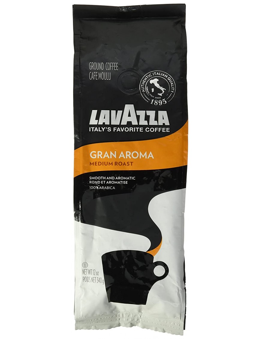 Lavazza Gran Aroma Medium Roast Ground Coffee (6x12 OZ)