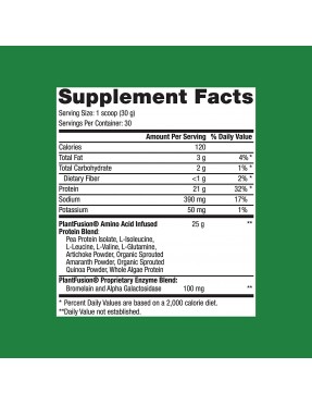 PlantFusion Plant Protein Organic Chocolate 2 lb