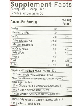 Genceutic Naturals Plant Head Protein Strawberry 1.7 lb