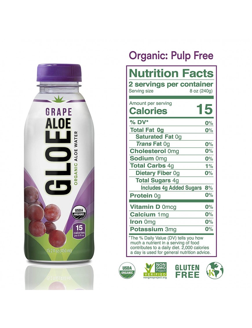 Aloe Gloe White Grape (12x15.2OZ )