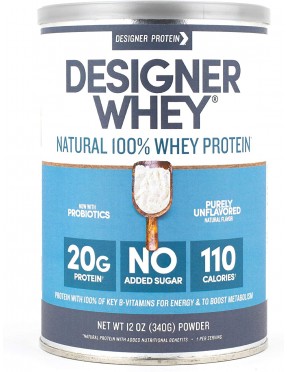 Designer Whey Plain/S Mapple Protein Powder (1x12OZ )