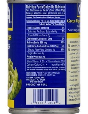 Goya Foods Green Pigeon Peas in Can, 15-Ounce (Pack of 24)