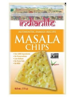 Indian Life Foods Chips, Masala (12x6 OZ)