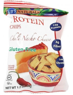 Kay's Naturals Better Balance Protein Chips Chili Nacho Cheese 1.2 Oz (6 Pack)