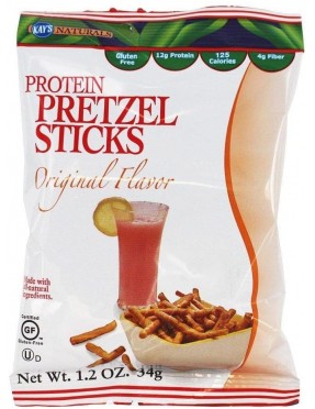 Kay's Naturals High Protein Pretzel Sticks Orange (6 Pack) 1.2 Oz