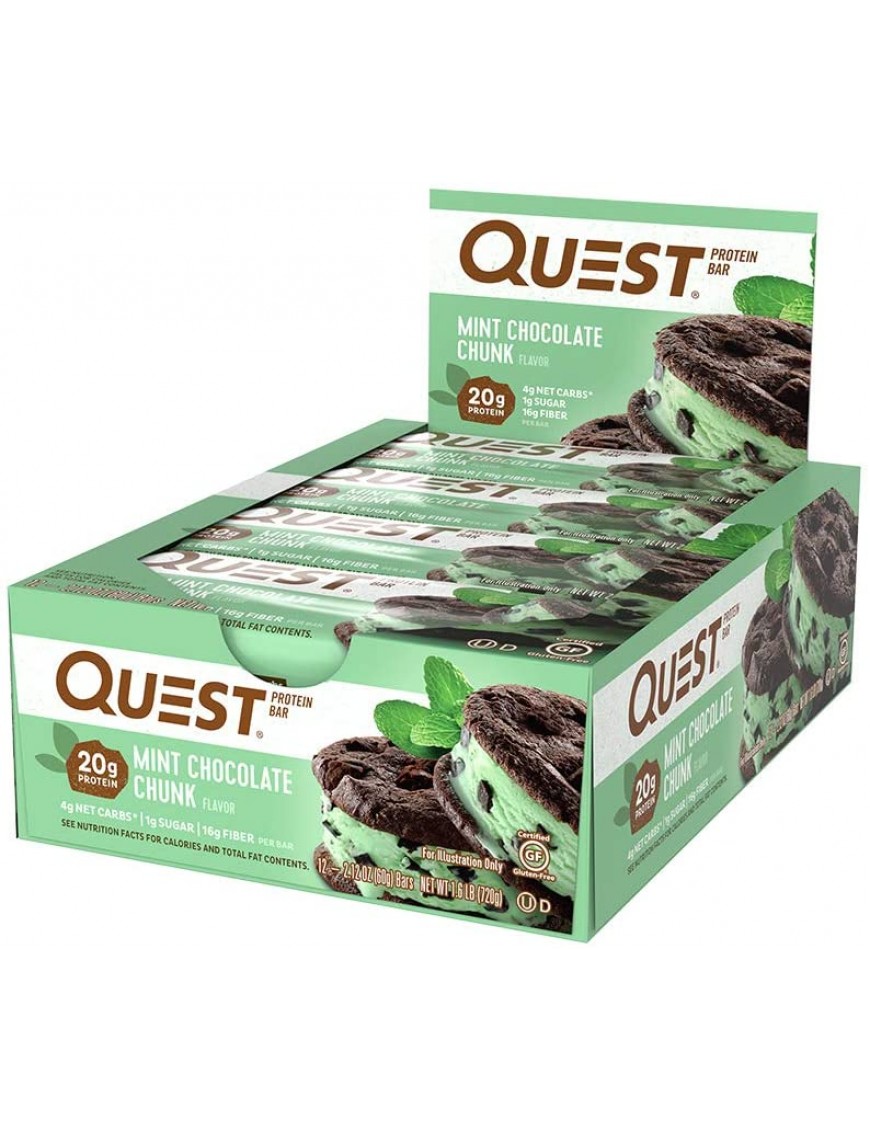 Quest Mint Chocolate Chunk Protein Bar (12X2.12 OZ)