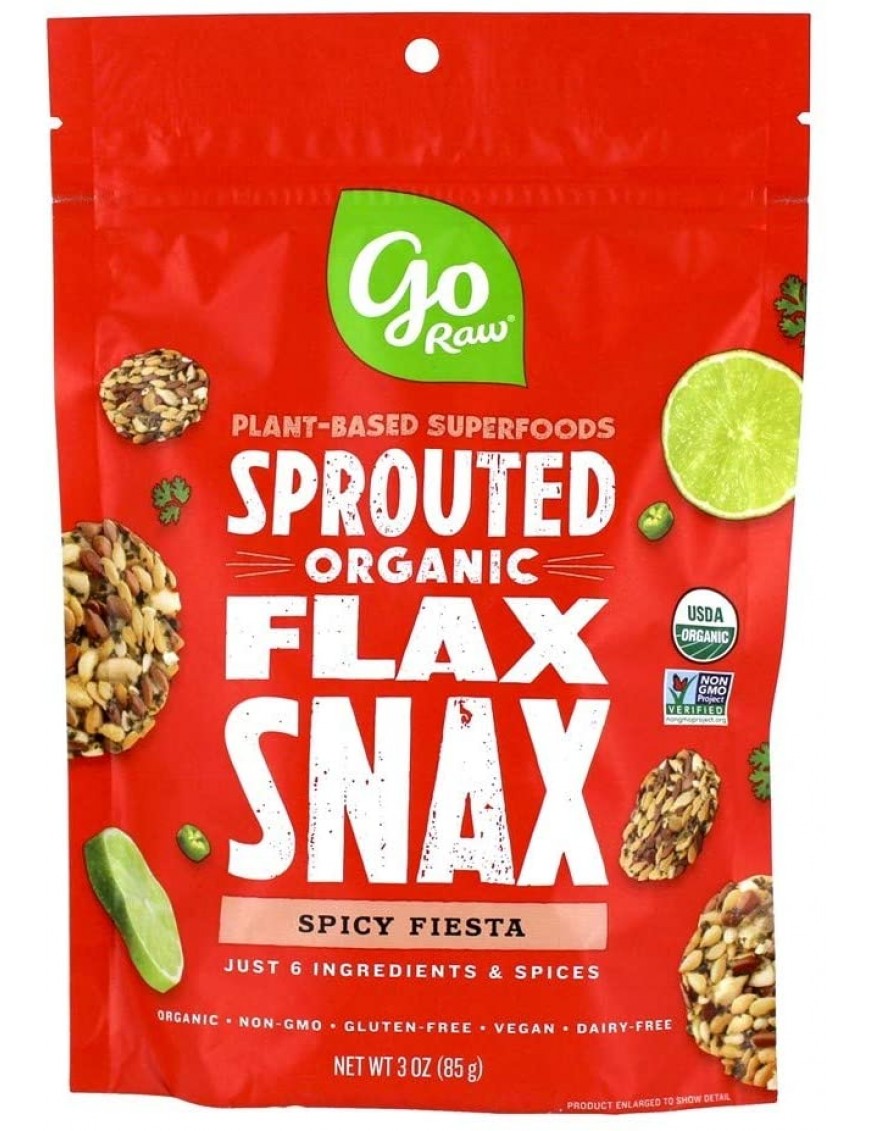 Go Raw Spicy Flaxsnax (12x3 Oz)