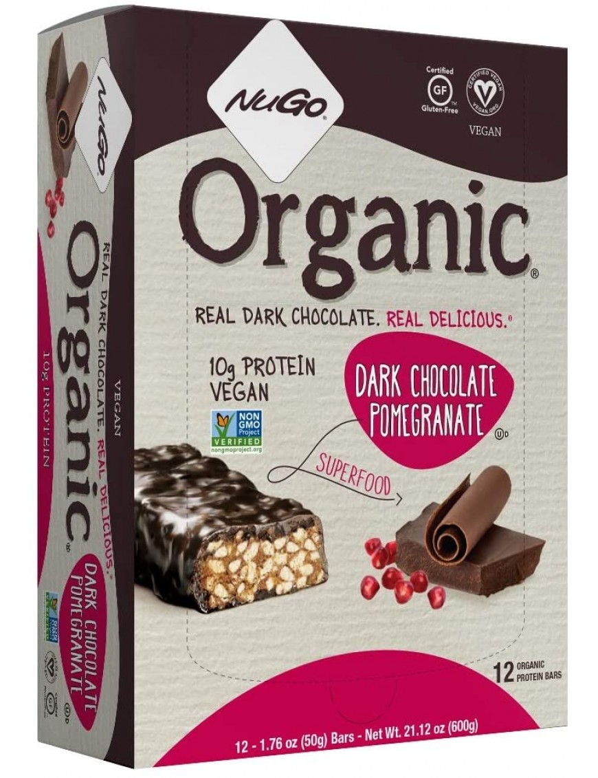 Nugo Nugo Dark Chocolate Pomegranate (12X1.7 OZ)