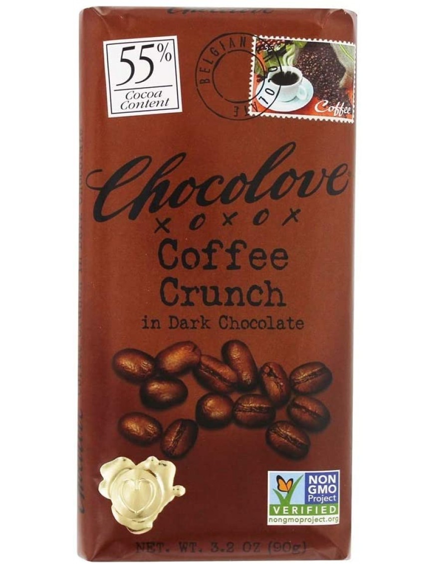 Chocolove Lov Coffee Dark Chocolate Bar (12x3.2OZ )