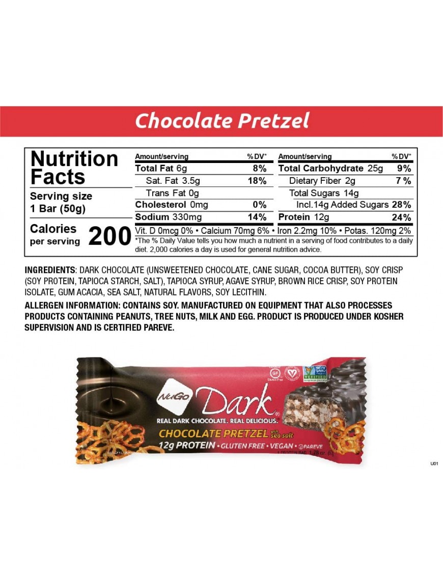 Nugo Chocolate Pretzel Bars (12x1.76Oz)