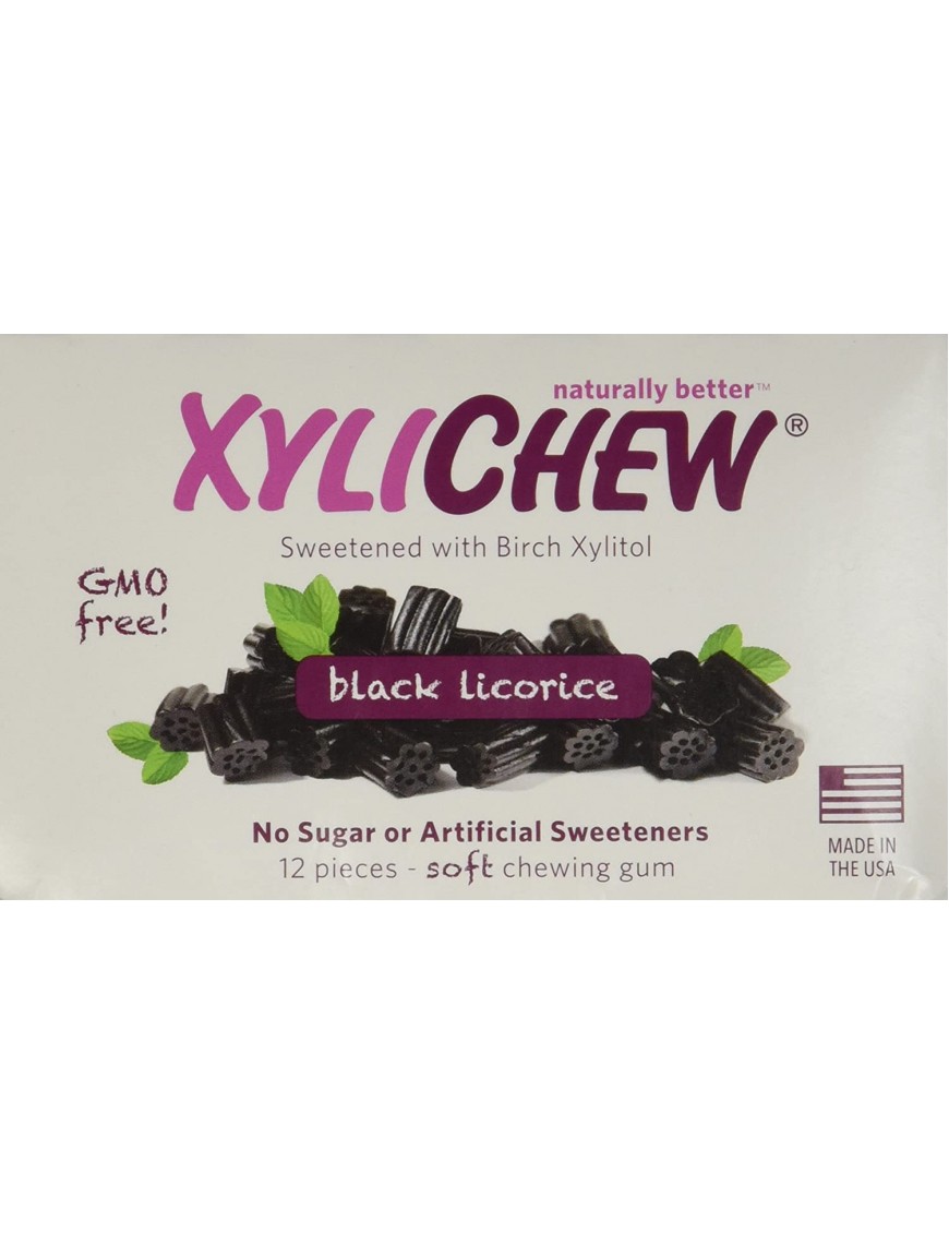 Xylichew Black Licorice, Display (24x12 PC)