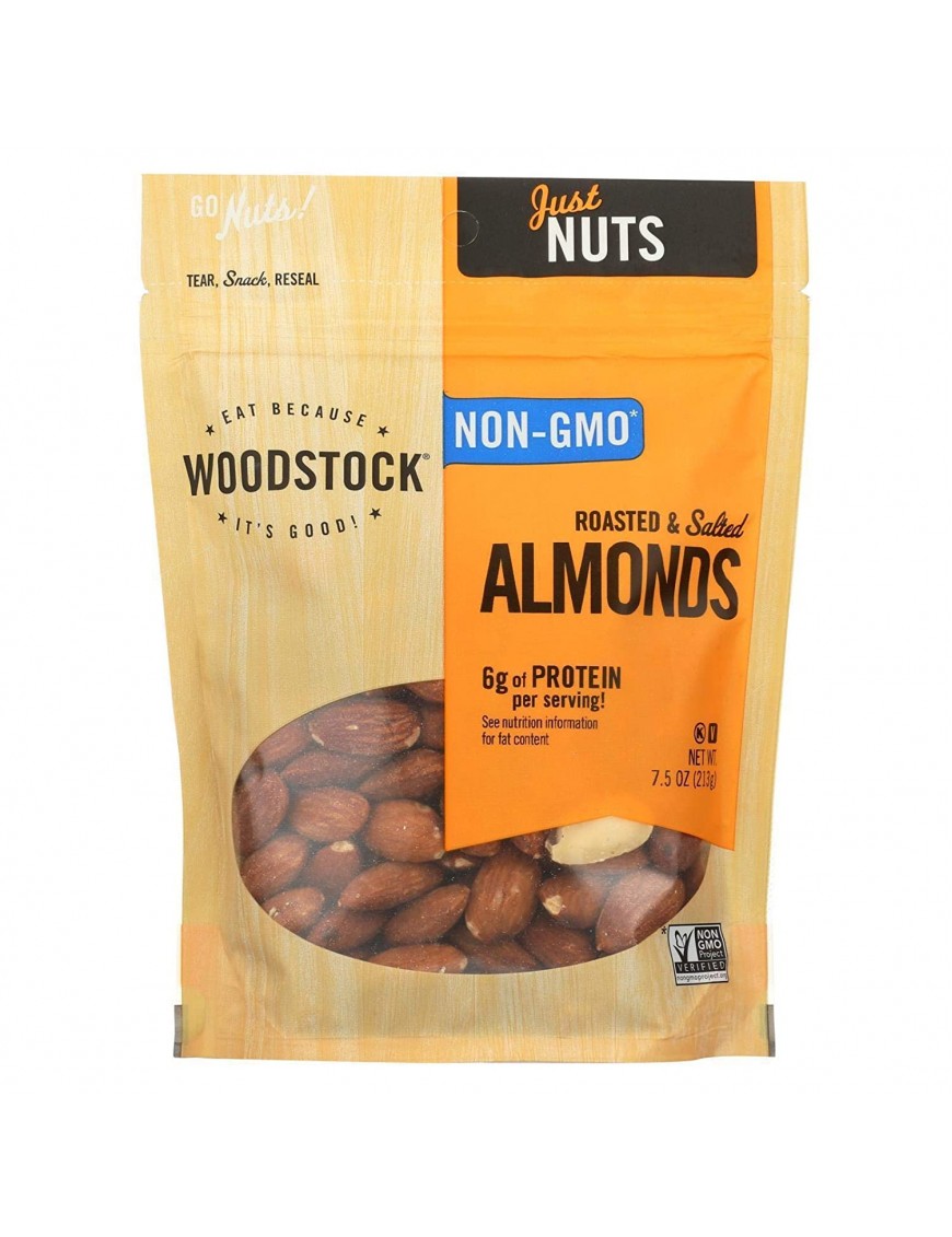 Woodstock R/S Almonds (8x7.5OZ )