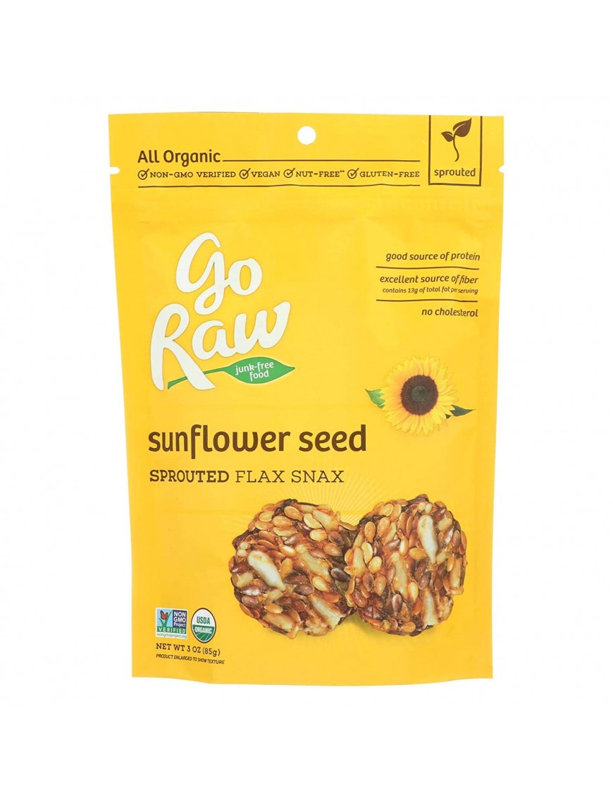 Go Raw Sunflower Flaxsnax (12x3 Oz)