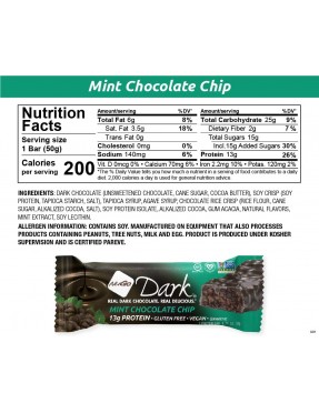 Nugo Dark Mint Chocolate Chip Nutrition Bar (12x1.76 Oz)