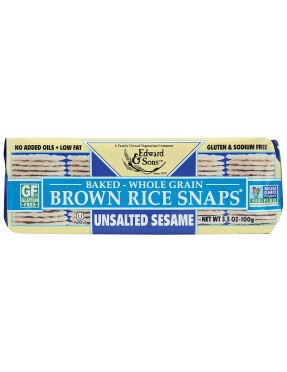 Edward & Sons Sesame Unsalted Fat Free Snaps (12x3.5 Oz)