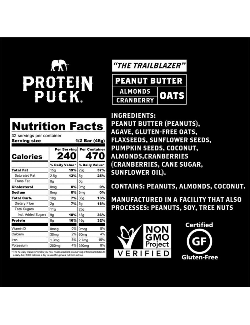 Protein Puck Peanut Butter, Almond, Cranberry (16X3.25 OZ)