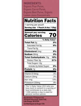 Peter Rabbit Organics Beet Carrot And Pear Vegetable And Fruit Snacks (10X4.4 OZ)